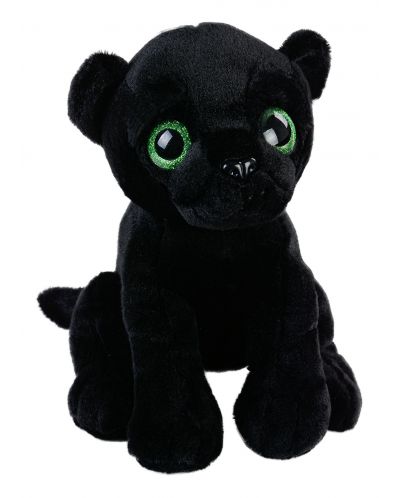 Плюшена играчка Morgenroth Plusch - Пантера с блестящи зелени очи, 30 cm - 1