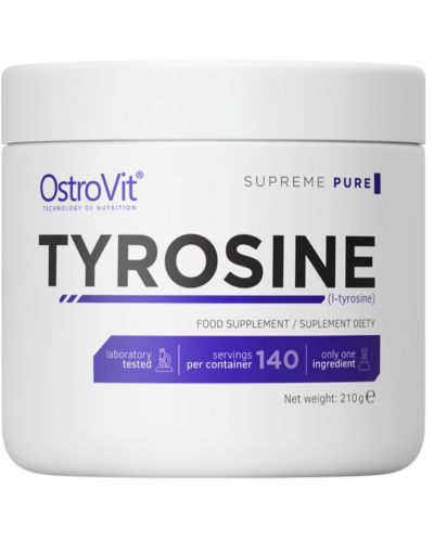 Tyrosine Powder, неовкусен, 210 g, OstroVit - 1