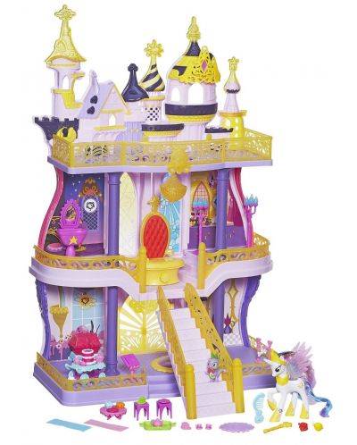 Hasbro My Little Pony: Замъкът Кантерлот с принцеса Селестия и дракончето Спайк