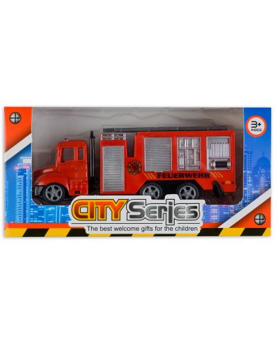 Детска играчка City Series Pull Back - Пожарна кола - 1