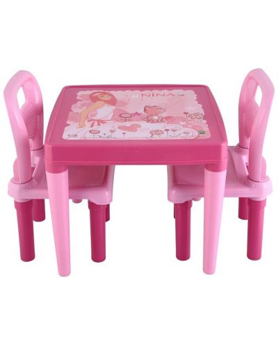 Детска маса със столчета Pilsan – Розова - 1
