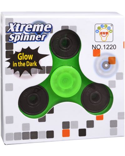 Антистресова играчка Fidget Spinner - Наситено зелен - 1