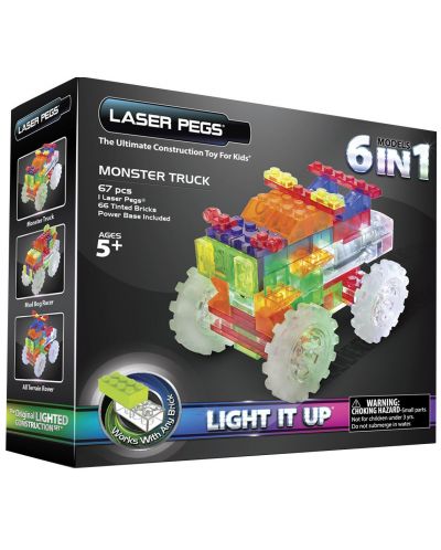 Светещ конструктор 6 в 1 LASER PEGS Zippy Do - Камион