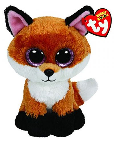 Плюшена играчка TY Beanie Boos - Кафява лисица Slick, 15 cm - 1