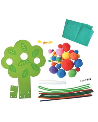 Творчески комплект Andreu Toys - Направи си цветна градина от помпони - 2