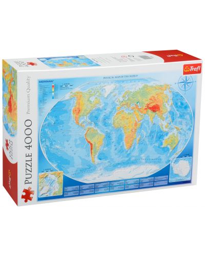 Пъзел Trefl от 4000 части - Карта на света - 2