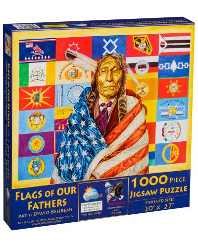 Пъзел SunsOut от 1000 части - Флаговете на предците ни, Дейвид Бирънс - 2