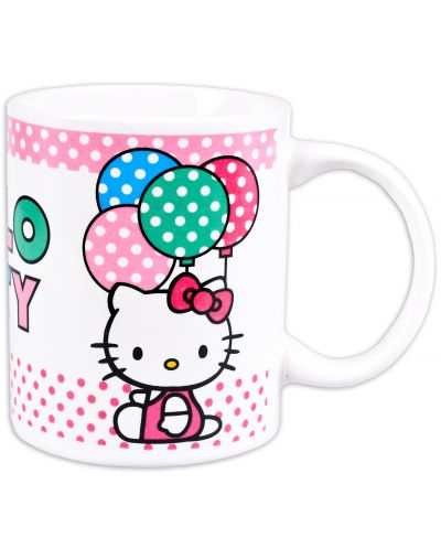 Порцеланова чаша Hello Kitty - Коте с балони - 1
