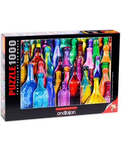 Пъзел Anatolian от 1000 части - Цветни бутилки, Ейми Стюарт - 1