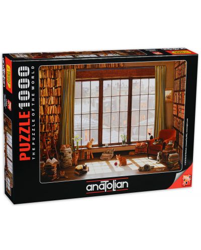 Пъзел Anatolian от 1000 части - Котки на прозореца, Дейвид Маклийн - 1