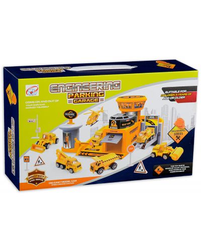 Игрален комплект Happy Toys - Гараж за строителни машини
