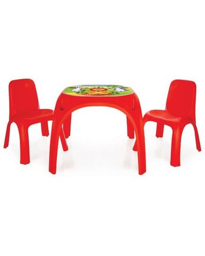 Детска маса със столчета Pilsan King - Червена - 1