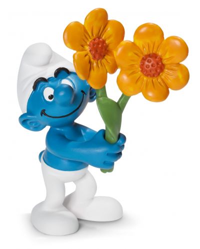 Фигурка Schleich The Smurfs - Смърф с цветя - 1