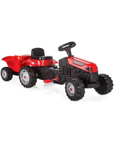 Детски трактор с ремарке Pilsan – Active, червен - 1