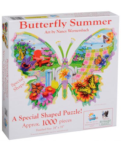 Пъзел SunsOut от 1000 части - Пеперудено лято, Нанси Уърнърсбек - 2