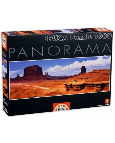 Панорамен пъзел Educa от 1000 части - Долината на монументите, САЩ - 1