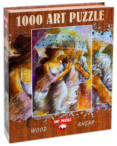Дървен пъзел Art Puzzle от 1000 части - Един майски ден, Лена Соцкова - 1