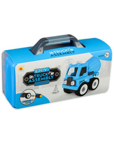 Играчка за разглобяване Happy Toys - Бетоновоз, в куфарче