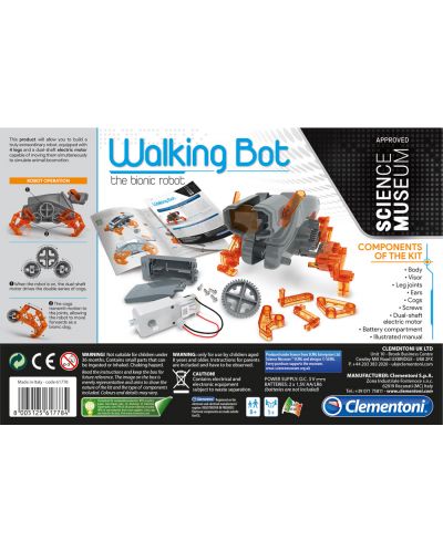 Научен комплект Clementoni Science Museum - Робот Walking Bot - 2