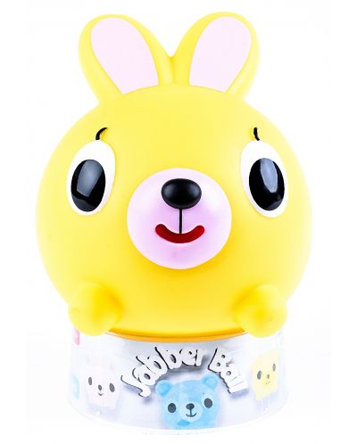 Пищяща гумена играчка Sankyo Toys - Jabber Ball, зайче, жълто - 1