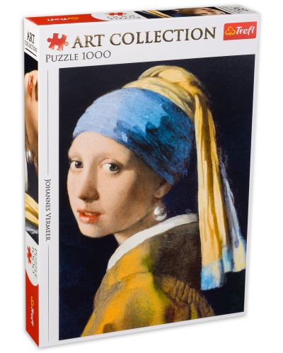 Пъзел Trefl от 1000 части - Момиче с перлена обица, Йоханес Вермер - 2