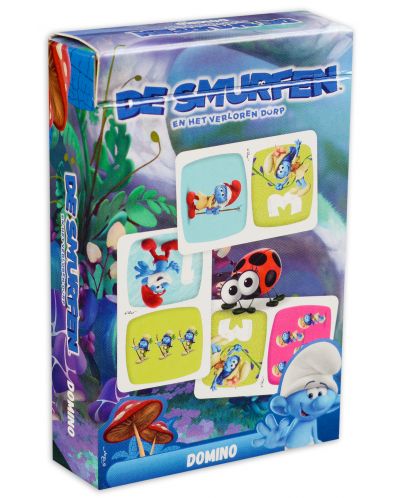 Детска игра Smurfs - Домино, с карти - 1