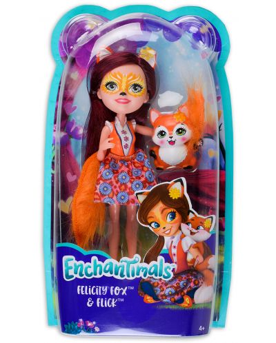Кукличка и животинче Enchantimals от Mattel - Фелисити с лисичката Флик - 1