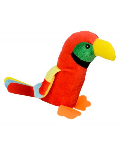 Плюшена играчка Morgenroth Plusch - Червен папагал, 28 cm - 1