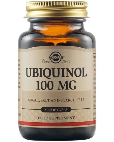 Ubiquinol, 100 mg, 50 меки капсули, Solgar - 1