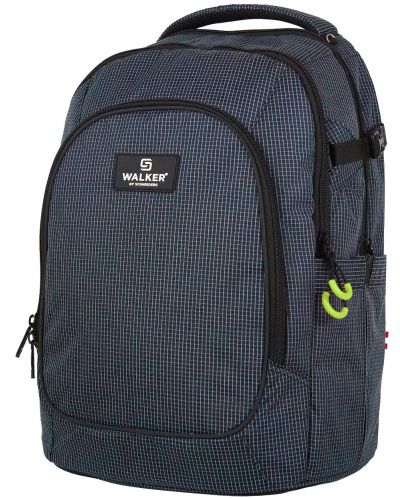 Ученическа раница Walker Campus - Grid Navy, 2 отделения - 1