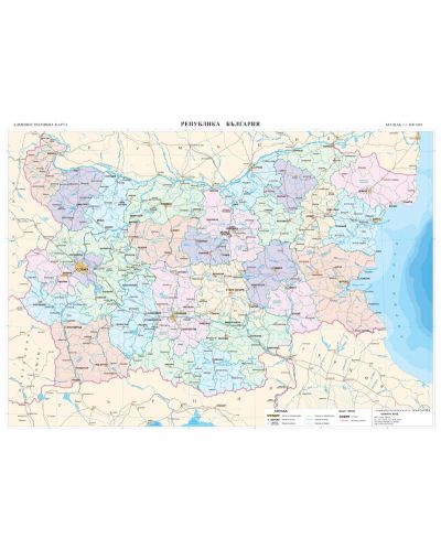 Ученическа карта на България - двустранна (1:1 000 000) - 1