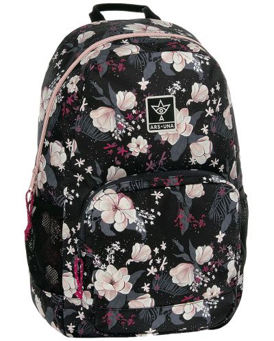 Ученическа раница Ars Una AU-14 - Flowery Black, 27 l - 1