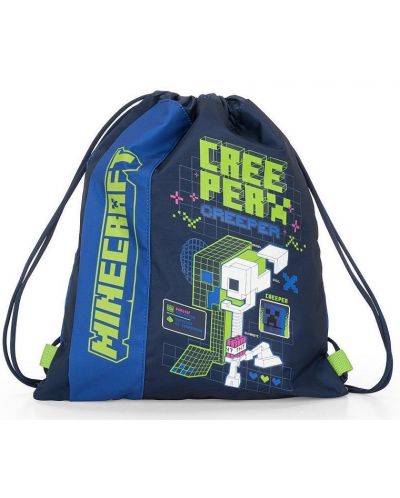 Спортна торба Panini Minecraft - Creeper Anatomy Neon - 1