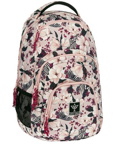 Ученическа раница Ars Una AU-2 - Flowery Pink, 25 l - 1