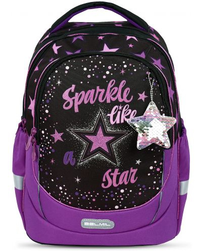 Ученическа раница Belmil - Sparkle Like a Star, 2 отделения, 19 l - 2