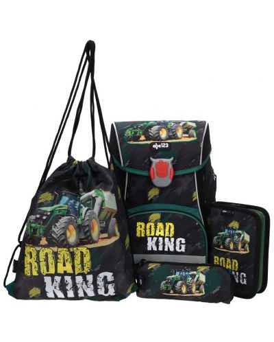 Ученически комплект ABC 123 Road King - 2023, раница, спортна торба и два несесера - 1