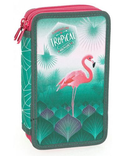 Ученически несесер Ars Una Pink Flamingo - С 2 отделения