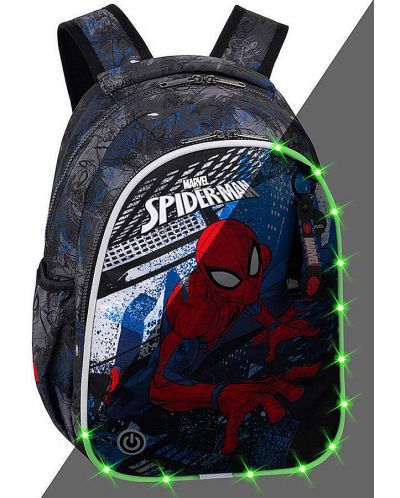 Ученическа светеща LED раница Cool Pack Jimmy - Spider-Man - 2