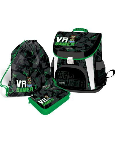 Ученически комплект Lizzy Card VR Gamer - Раница, спортна торба и несесер - 1