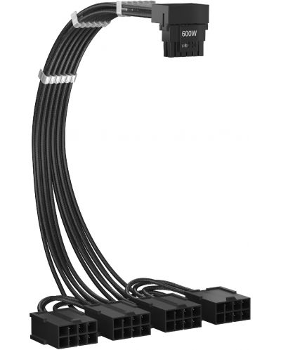 Удължителен кабел 1stPlayer  - FM4-B-BK, 0.32 m, черен - 3