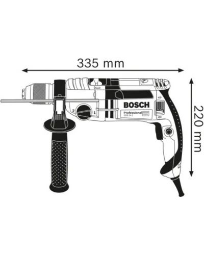 Ударна бормашина Bosch - Professional GSB 24-2, 1.100W, L-Case - 3