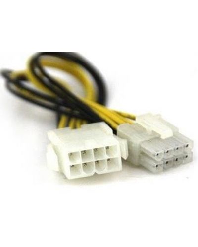 Удължителен кабел VCom - CE314, 8pin, ATX EPS/ATX EPS M/F, 0.3 m, черен - 1