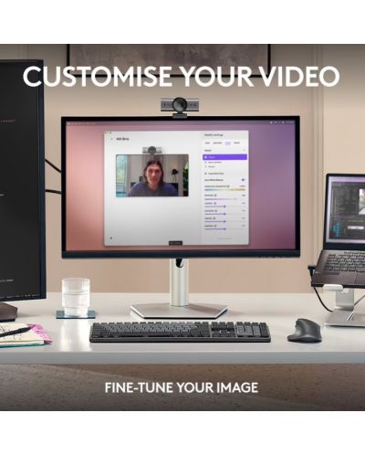Уеб камера Logitech - MX Brio, 4K Ultra HD, Graphite - 6