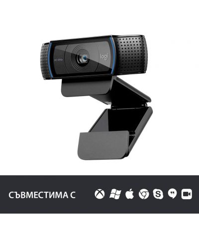 Уеб камера Logitech - C920 Pro, 1080p, черна - 6