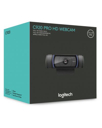 Уеб камера Logitech - C920 Pro, 1080p, черна - 10
