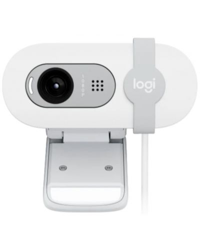 Уеб камера Logitech - Brio 100, 1080p, бяла - 2