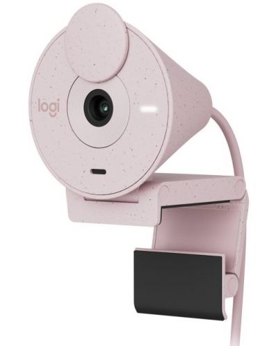 Уеб камера Logitech - Brio 300 Full HD, 1080p, USB, Rose - 1