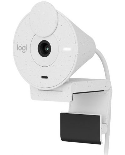 Уеб камера Logitech - Brio 300 Full HD, 1080p, USB, Off-White - 1