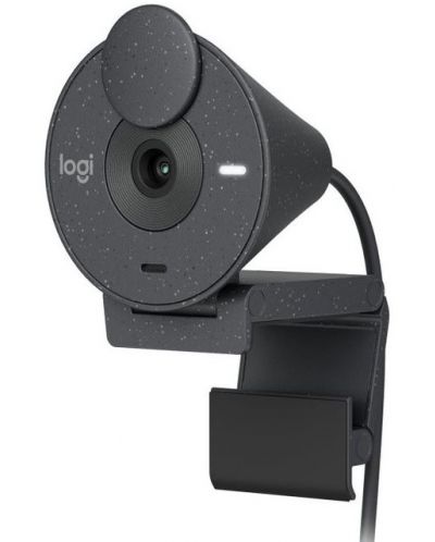 Уеб камера Logitech - Brio 300 Full HD, 1080p, USB, Graphite - 1