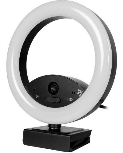Уеб Камера Arozzi - Occhio True Privacy Ring Light, FHD, черна/бяла - 3
